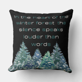 In het hart van het winterbos kussen