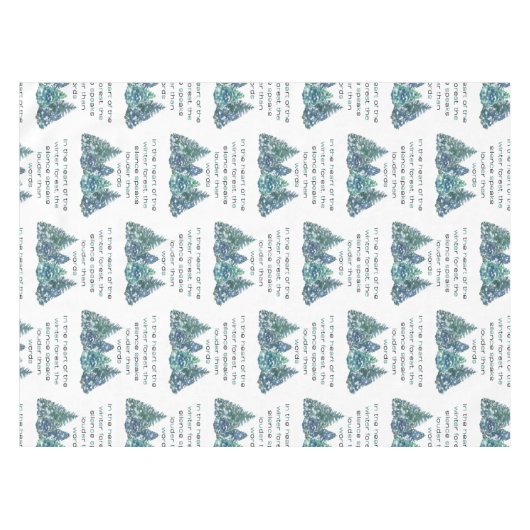 In het hart van het winterbos tafelkleed (Voorkant (Horizontaal))