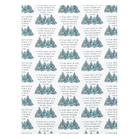 In het hart van het winterbos tafelkleed (Voorkant)