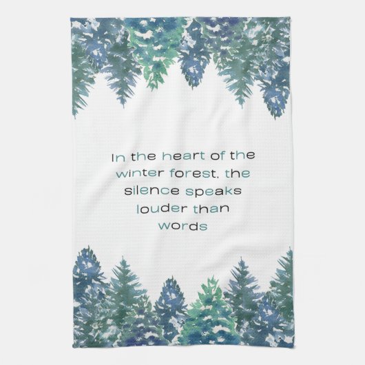 In Het Hart Van Het Winterbos Theedoek (Verticaal)