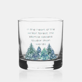 In het hart van het winterbos whisky glas