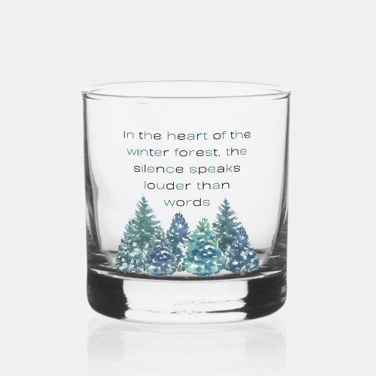 In het hart van het winterbos whisky glas (Voorkant)