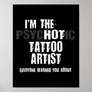In het hete psychotische Tattoo waarschuwt een art Poster