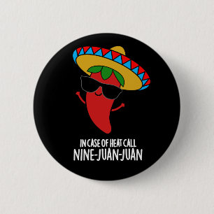 In het Hoesje van de hitte Nine Juan Pun Dark BG Ronde Button 5,7 Cm