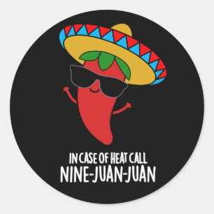 In het Hoesje van de hitte Nine Juan Pun Dark BG Ronde Sticker