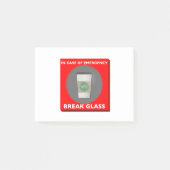 In het Hoesje van de noodsituatie, breukglas Post-it® Notes (Voorkant)