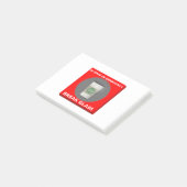 In het Hoesje van de noodsituatie, breukglas Post-it® Notes (Schuin)