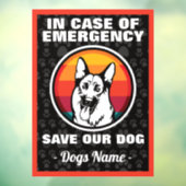 In het Hoesje van de noodtoestand, red German Shep Raamsticker (Vel 3)