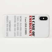 In het Hoesje van een noodgeval voor telefonische (Achterkant (horizontaal))