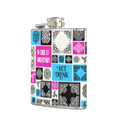 In het Hoesje van Noodsituatie Get Drink Funny Bla Heupfles (Links)