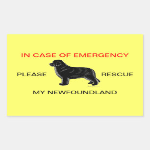 In het Hoesje van Noodtoestand bij Newfoundland Do Rechthoekige Sticker