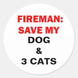 In het Hoesje van Vuur Sparen Mijn Honden en Drie  Ronde Sticker