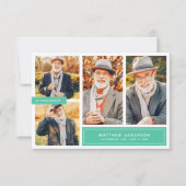 In het houden van geheugen Moderne Kleur Vier Foto Bedankkaart (Voorkant)