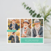 In het houden van geheugen Moderne Kleur Vier Foto Bedankkaart (Staand voorkant)