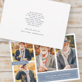 In het houden van geheugen Moderne Kleur Vier Foto Bedankkaart