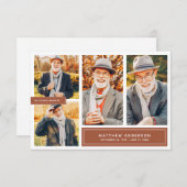 In het houden van geheugen Moderne Kleur Vier Foto Bedankkaart (Voorkant / Achterkant)