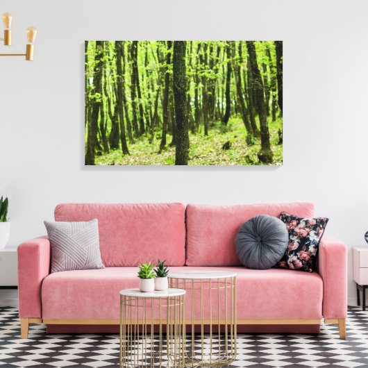 In het Hout Canvas Afdruk (Insitu (Woonkamer))