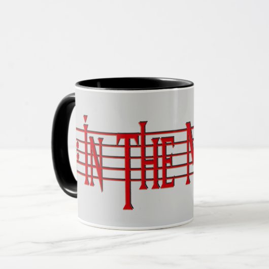 In het hout mok (Voorkant links)