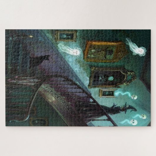 In het huis van de heks puzzel legpuzzel (Horizontaal)