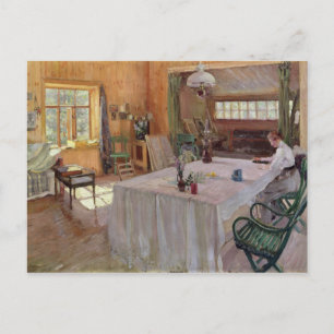 In het huis van de kunstenaar Konstantin Korovin Briefkaart