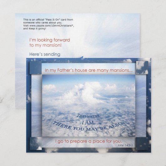 In het huis van mijn vader briefkaart (Voorkant / Achterkant)