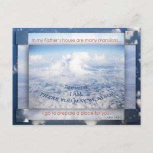 In het huis van mijn vader briefkaart