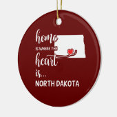In het huis van North Dakota ligt het hart Keramisch Ornament (Links)