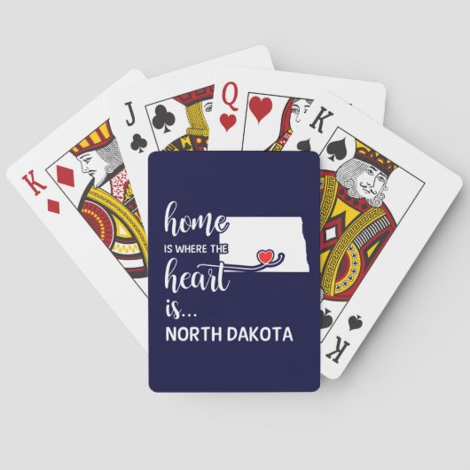 In het huis van North Dakota ligt het hart Pokerkaarten (Achterkant)