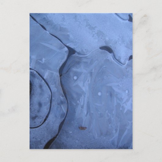 in het ijs briefkaart (Voorkant)