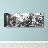 in het in de tuin omwikkelde canvas afdruk (Insitu (Houten vloer))