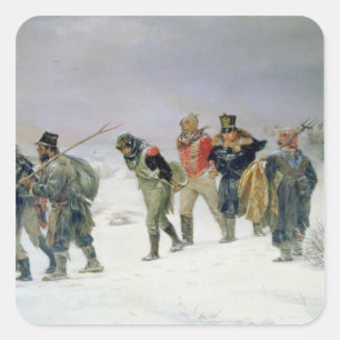 In het jaar 1812 1874 vierkante sticker