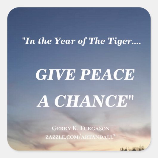 IN HET JAAR VAN DE Oprichting TIGER 2002 Vierkante Sticker (Voorkant)