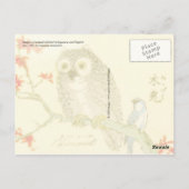 In het Japans en Engels geëtiketteerde dieren Briefkaart (Achterkant)