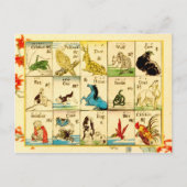 In het Japans en Engels geëtiketteerde dieren Briefkaart (Voorkant)