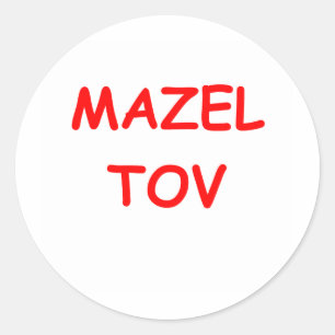 in het jiddisch ronde sticker