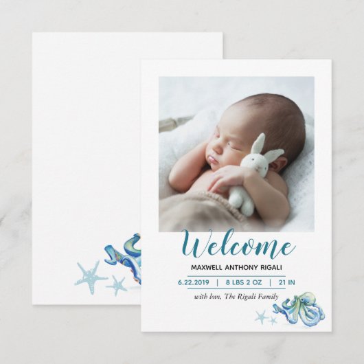 In het kader van de aankondiging van de geboorte v (Voorkant / Achterkant)