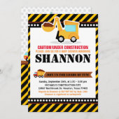 IN HET KADER VAN DE BABY SHOWER VAN DE BOUW KAART (Voorkant / Achterkant)