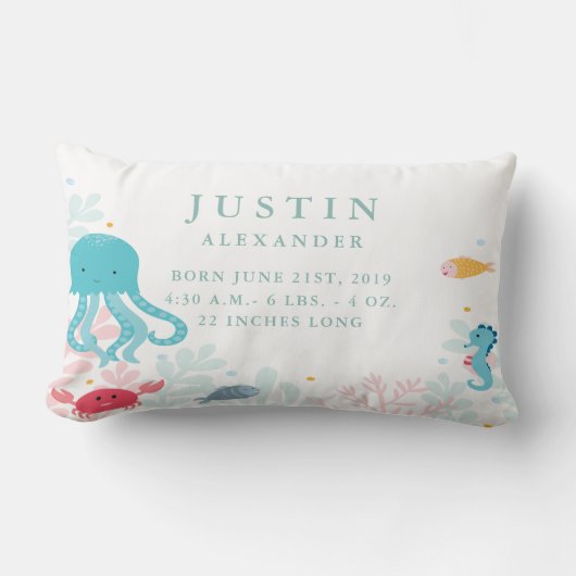 In het kader van de Baby van Zeeen dieren Kussen (Voorkant)