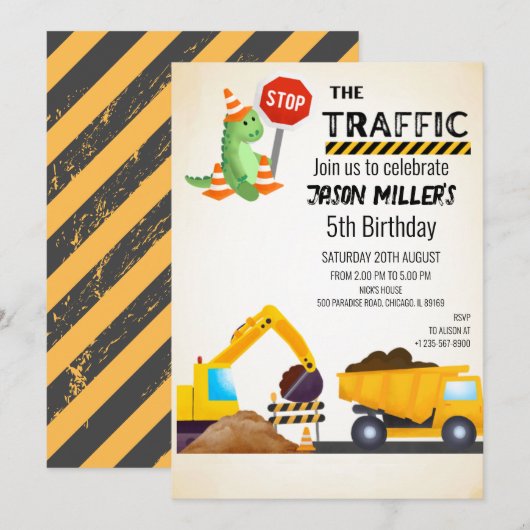 In het kader van de bouw van de vogeldaguitnodigin kaart (Voorkant / Achterkant)