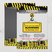 In het kader van de bouw van een vrachtwagenfeest kaart (Voorkant / Achterkant)