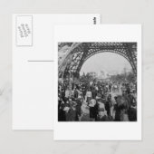 In het kader van de Eiffeltoren 1900 Parijs Briefkaart (Voorkant / Achterkant)