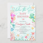 In het kader van de sjabloon van het baby shower v kaart (Voorkant)