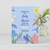 In het kader van de uitnodiging tot Baby shower va (Staand voorkant)