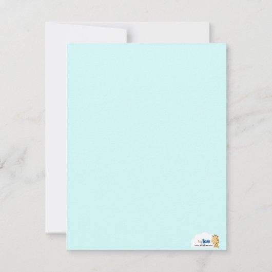 In het kader van de uitnodiging tot het Baby showe (Achterkant)