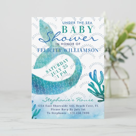 In het kader van de uitnodiging tot het Baby showe (Staand voorkant)