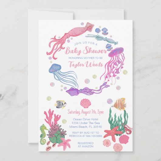 In het kader van de uitnodiging tot het Baby showe (Voorkant)