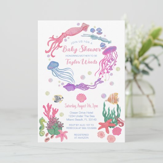 In het kader van de uitnodiging tot het Baby showe (Staand voorkant)