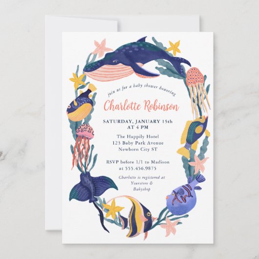 In het kader van de uitnodiging tot het Baby showe (Voorkant)