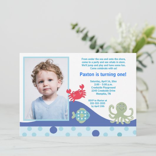 In het kader van de uitnodiging tot het Zee Ocean (Staand voorkant)