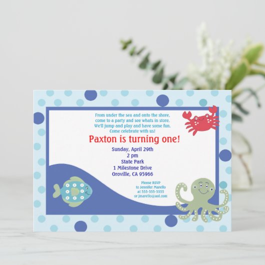 In het kader van de uitnodiging tot het Zee Ocean  (Staand voorkant)